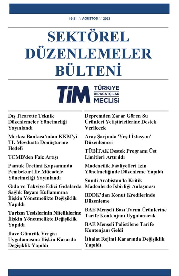 16-31 Ağustos 2023 Bülteni 